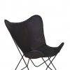 butterfly black leather style chair