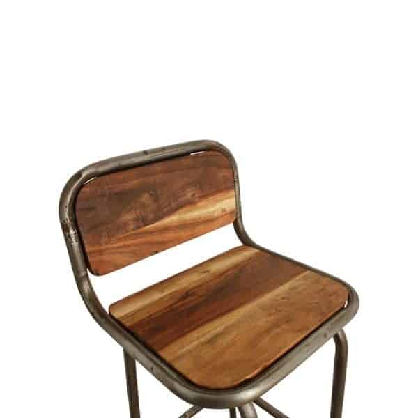 Iron bar stool seat