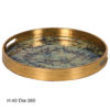 gold tray with flower design