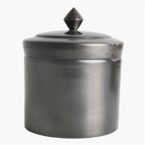 antique silver storage pot
