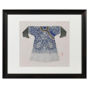 image of chinese blue coat in frame