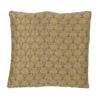 gold cushion with stitched bee design