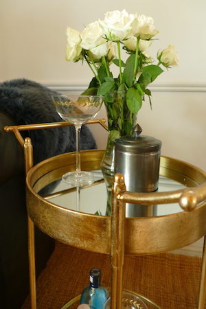 Beccah gold drinks trolley