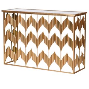 sassy gold console table