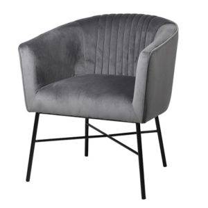 Velvet club grey chair sold by stagers lifestyle