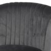 close up of velvet club grey chair seat back