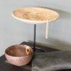 MANGO WOOD STAND WITH JEWELLERY AND BOWL