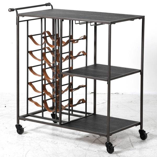 INDUSTRIAL DRINKS TROLLEY ON WHITE BACKGROUND