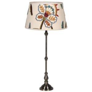 CREWELWORK LAMP ON WHITE BACKGROUND