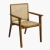 TEAK AND CHAIR DINING CHAIR ON WHITE BACKGROUND