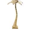 gold palm candle holder on white background