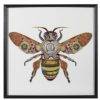 3d bee collage pic on white background
