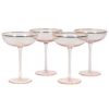 PINK COCKTAIL GLASSES ON WHITE BACKGROUND
