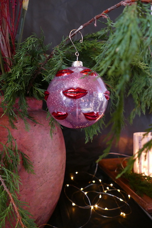Pink and Red Lip Bauble
