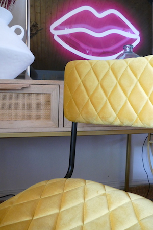 Velvet Mustard Dining Chair