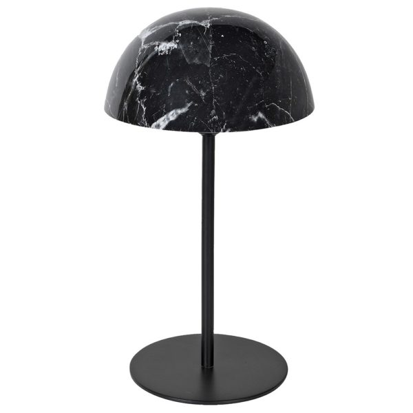 BLACK MARBLE EFFECT TABLE LAMP