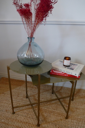Multi Level Sage green Side Table
