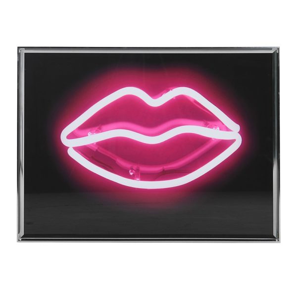 Pink Neon Lips