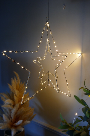 3D lit hanging star