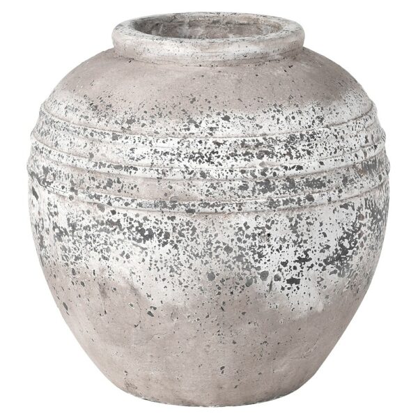 Distressed Stone Vase on white background
