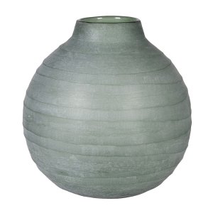 Round Green Glass Vase