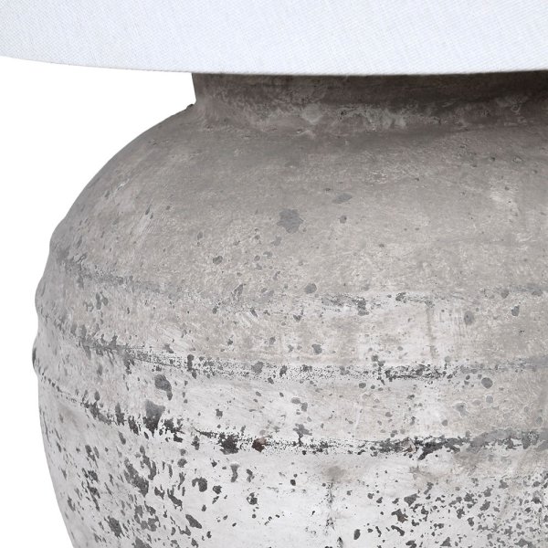 distressed stone table lamp base