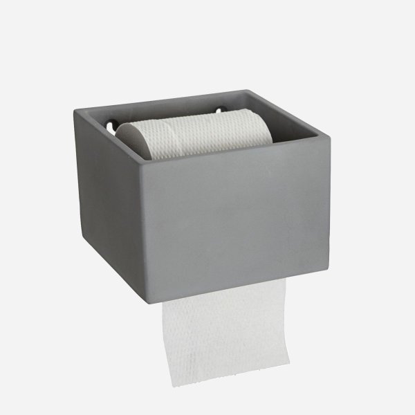 cement loo roll holder